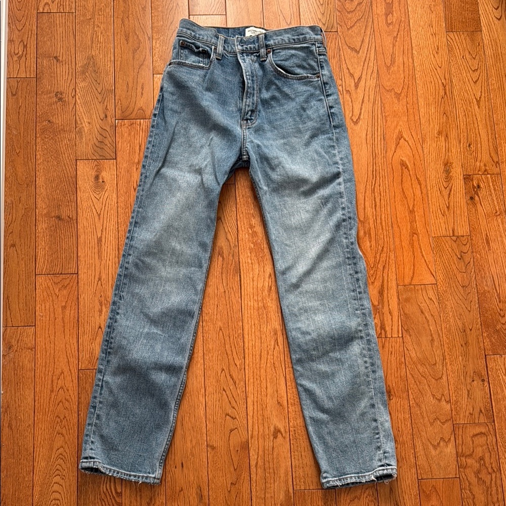 ABERCROMBIE & FITCH Blue Straight-Leg Jeans